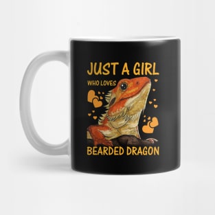 Just a Girl Who Loves Bearded Dragons Lizard Reptile Mug